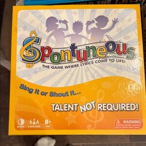 Spontaneous Board Game Singing Lyrics 8+